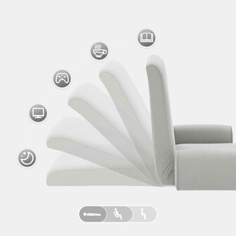 Vloerstoel Lichtgrijs 68 x 51 x 56 cm Grove Fluweel 9