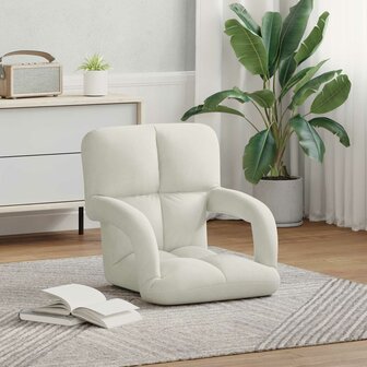 Vloerstoel Cr&egrave;me 58 x 62 x 58 cm Fluweel 3