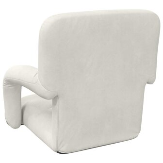 Vloerstoel Cr&egrave;me 58 x 62 x 58 cm Fluweel 6