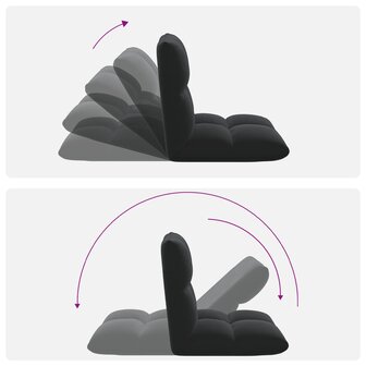 Vloerstoel Zwart 50 x 61 x 57 cm Fluweel 8