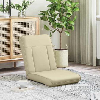 Vloerstoel Cr&egrave;me 50 x 73 x 60 cm Nep Leer 1