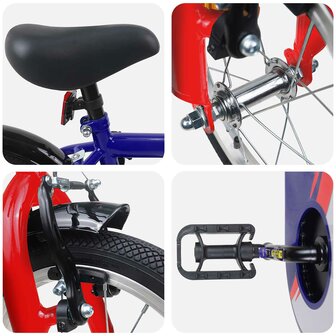 Kinderfiets 12 Inch voor 2-4 jaar oud Donkerblauw 4