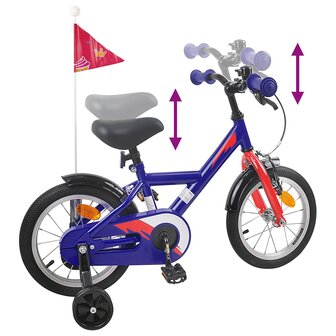 Kinderfiets 12 Inch voor 2-4 jaar oud Donkerblauw 7