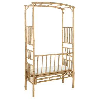 Tuinboog met Bank Naturel 115 x 50 x 205 cm Bamboe 5