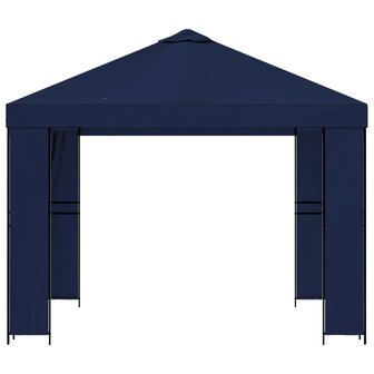 Prieel 3 x 3 m Blauw Polyester en staal 190 4