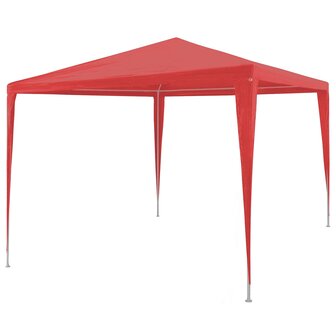 Partytent Rood 300 x 300 x 255 cm PE en staal 1