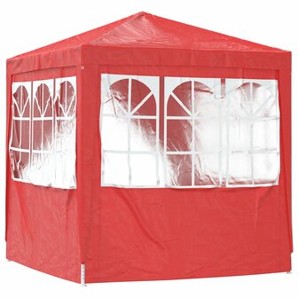 Partytent Rood 200 x 200 x 240 cm PE en staal 6