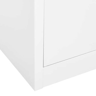 Kantoorkast 90x40x180 cm staal wit 10