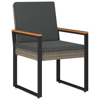Buitenmeubelset 3 pcs Grijs en Donkergrijs poly rattan 4