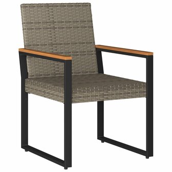 Buitenmeubelset 3 pcs Grijs en Donkergrijs poly rattan 5