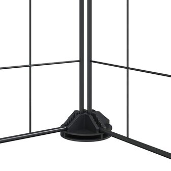Vrijloophok met deur 36 panelen 35x35 cm staal zwart 7