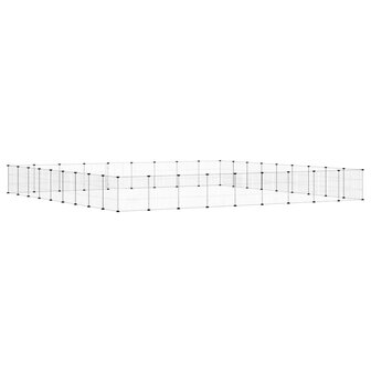 Vrijloophok met deur 36 panelen 35x35 cm staal zwart 6