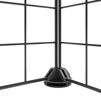 Vrijloophok met deur 28 panelen 35x35 cm staal zwart 8