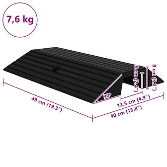 Drempelbrug 49x40x8 cm rubber 7