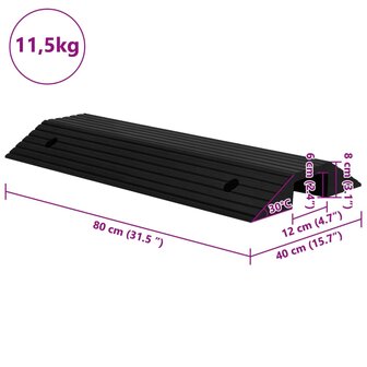 Drempelbrug 80x40x8 cm rubber 7