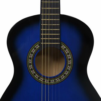 Gitaar klassiek beginner kinderen met tas 1/2 34" blauw 6
