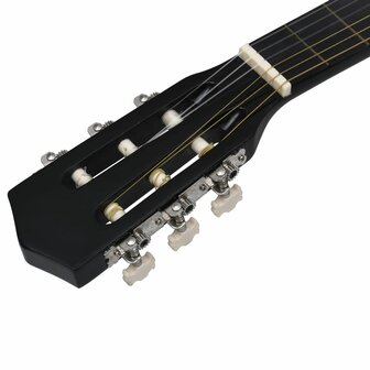 Gitaar klassiek beginner kinderen met tas 1/2 34" zwart 5