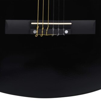 Gitaar klassiek beginner kinderen met tas 1/2 34" zwart 7