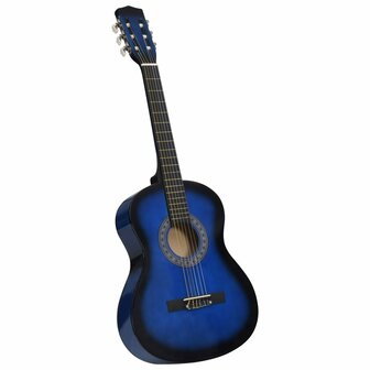 Gitaar klassiek beginner met tas 3/4 36" blauw 2