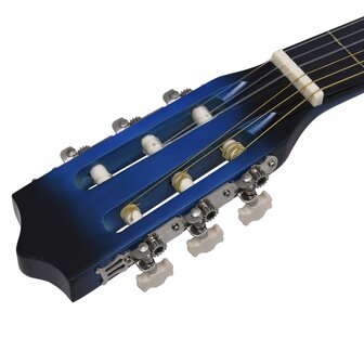 Gitaar klassiek beginner met tas 3/4 36" blauw 5