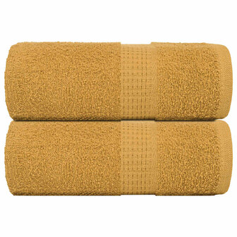Washandjes FROGN 2 st 30x30 cm 360 g/m&sup2; goud 1