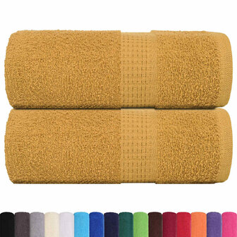 Washandjes FROGN 2 st 30x30 cm 360 g/m&sup2; goud 2