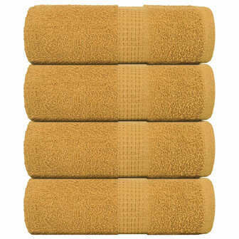 Washandjes FROGN 4 st 30x30 cm 360 g/m&sup2; goud 1