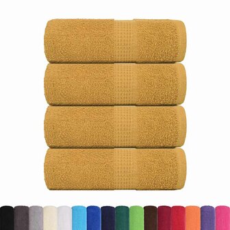 Washandjes FROGN 4 st 30x30 cm 360 g/m&sup2; goud 2