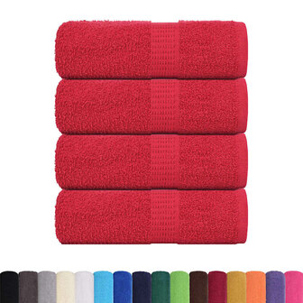 Washandjes FROGN 4 st 30x30 cm 360 g/m&sup2; rood 2