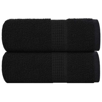 Washandjes FROGN 2 st 30x30 cm 360 g/m&sup2; zwart 1