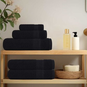 Washandjes FROGN 4 st 30x30 cm 360 g/m&sup2; zwart 3