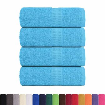 Washandjes FROGN 4 st 30x30 cm 360 g/m&sup2; turquoise 2