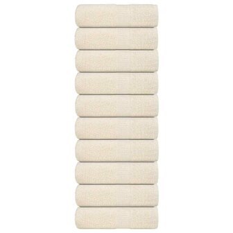 Washandjes FROGN 10 st 30x30 cm 360 g/m&sup2; cr&egrave;me 1