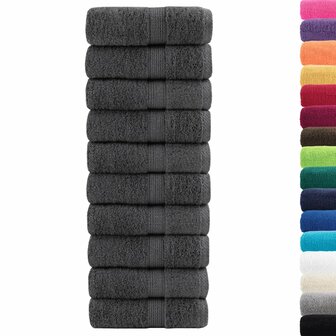 Premium washandjes SOLUND 10 stuks antraciet 30x30 cm 600 g/m&sup2; 2