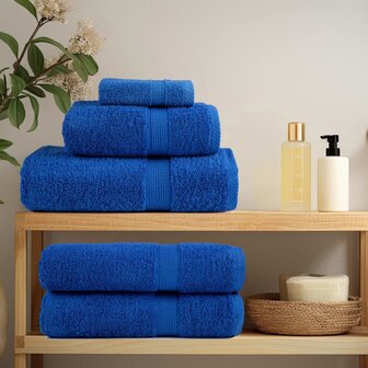 Premium washandjes SOLUND 2 stuks blauw 30x30 cm 600 g/m&sup2; 3
