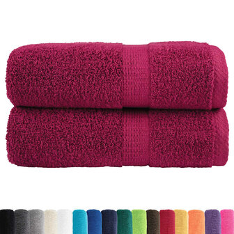 Premium washandjes SOLUND 2 stuks Bordeaux 30x30cm 600 g/m&sup2; 2
