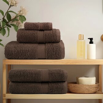 Premium washandjes SOLUND 2 stuks bruin 30x30 cm 600 g/m&sup2; 3