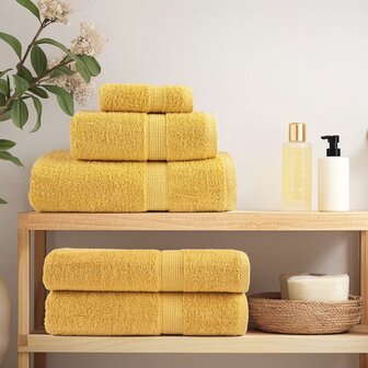 Premium washandjes SOLUND 2 stuks goud 30x30cm 600 g/m&sup2; 3