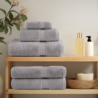 Premium washandjes SOLUND 4 stuks grijs 30x30cm 600 g/m&sup2; 3
