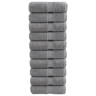 Premium washandjes SOLUND 10 stuks grijs 30x30 cm 600 g/m&sup2; 1