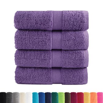 Premium washandjes SOLUND 4 stuks paars 30x30 cm 600 g/m2 2