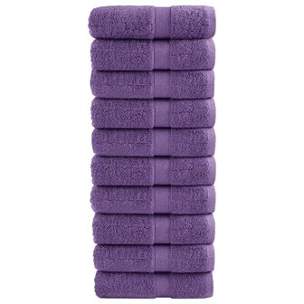 Premium washandjes SOLUND 10 stuks paars 30x30 cm 600 g/m2 1