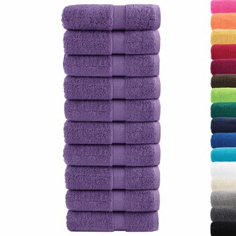 Premium washandjes SOLUND 10 stuks paars 30x30 cm 600 g/m2 2