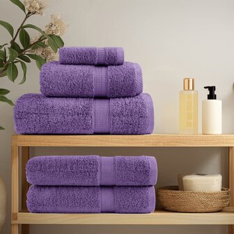 Premium washandjes SOLUND 10 stuks paars 30x30 cm 600 g/m2 3