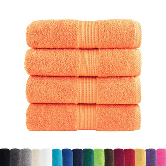 Premium washandjes SOLUND 4 stuks oranje 30x30 cm 600 g/m2 2