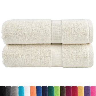 Premium washandjes SOLUND 2 stuks cr&egrave;me 30x30 cm 600 g/m2 2