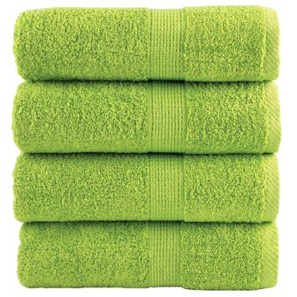 Premium washandjes SOLUND 4 stuks appelgroen 30x30 cm 600 g/m&sup2; 1