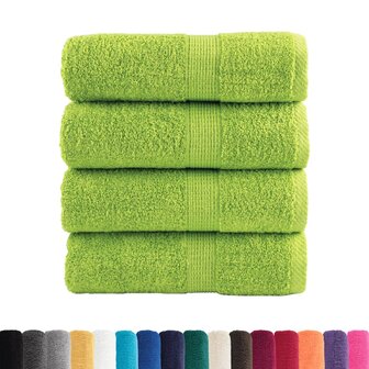 Premium washandjes SOLUND 4 stuks appelgroen 30x30 cm 600 g/m&sup2; 2