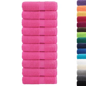 Premium washandjes SOLUND 10 stuks roze 30x30 cm 600 g/m&sup2; 2