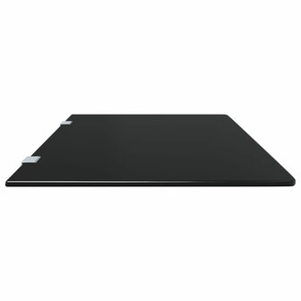 Urinoirschot wandgemonteerd 90x40 cm gehard glas zwart 5